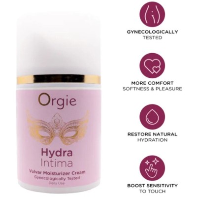 ORGIE - HYDRA INTIMA CREME HIDRATANTE VULVAR DIÁRIO 50 ML - D-246802 - Dona Pimenta