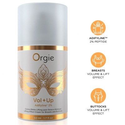 ORGIE - CREME COM EFEITO LIFTING VOL+UP PARA SEIOS E GLÚTEOS 50 ML - D-246805 - Dona Pimenta