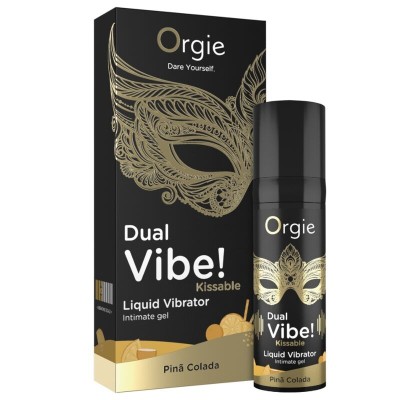 ORGIE - VIBE DUPLA! VIBRADOR LÍQUIDO BEIJÁVEL PIÑA COLADA 15 ML - D-246744 - Dona Pimenta