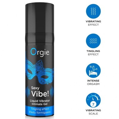 ORGIE - VIBRAÇÃO SEXY! VIBRADOR LÍQUIDO 15 ML - D-246748 - Dona Pimenta