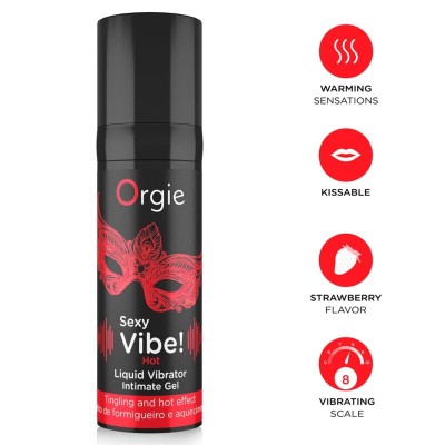 ORGIE - VIBRAÇÃO SEXY! VIBRADOR LÍQUIDO QUENTE E AQUECEDOR 15 ML - D-246749 - Dona Pimenta