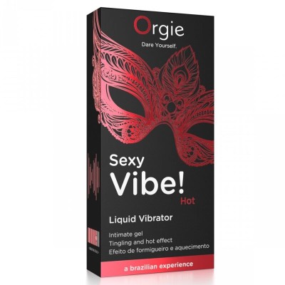 ORGIE - VIBRAÇÃO SEXY! VIBRADOR LÍQUIDO QUENTE E AQUECEDOR 15 ML - D-246749 - Dona Pimenta
