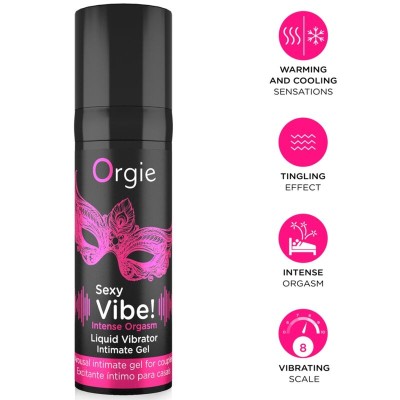 ORGIE - VIBRAÇÃO SEXY! ORGASMO INTENSO, MÚLTIPLAS SENSAÇÕES, GEL ÍNTIMO 15 ML - D-246750 - Dona Pimenta