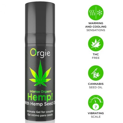 ORGIE - CÂNHAMO! ORGASMO INTENSO MÚLTIPLAS SENSAÇÕES GEL ÍNTIMO 15 ML - D-246751 - Dona Pimenta