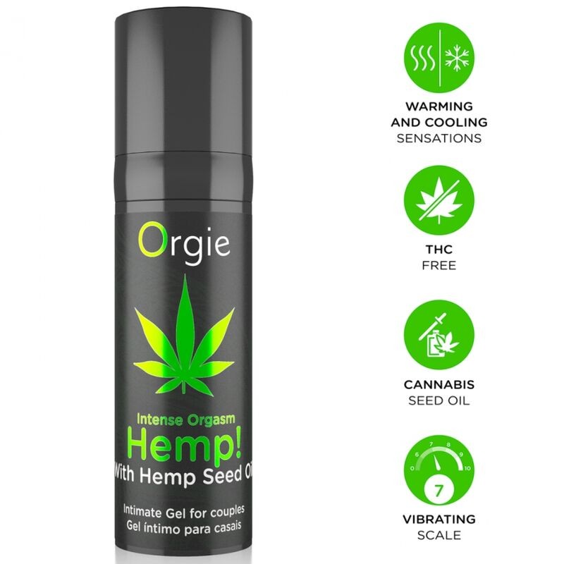 ORGIE - CÂNHAMO! ORGASMO INTENSO MÚLTIPLAS SENSAÇÕES GEL ÍNTIMO 15 ML - D-246751 - Dona Pimenta