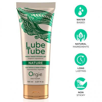 ORGIE - LUBRIFICANTE NATURE GEL ÍNTIMO À BASE DE ÁGUA 150 ML - D-246815 - Dona Pimenta