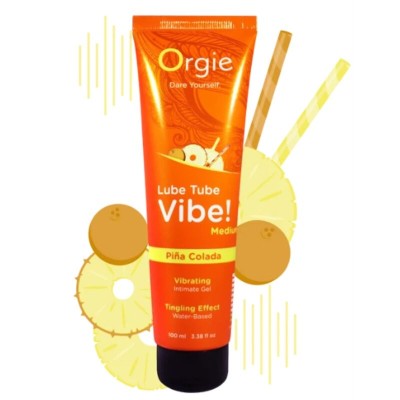 ORGIE - VIBE DE TUBO LUBRIFICANTE! PIÑA COLADA GEL ÍNTIMO BEIJÁVEL FORMIGUEIRO MÉDIO 100 ML - D-246817 - Dona Pimenta