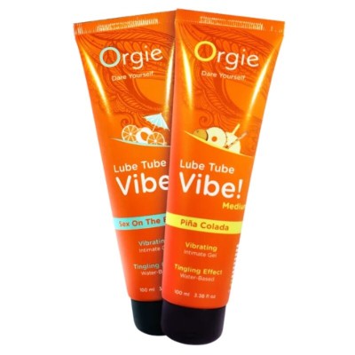 ORGIE - VIBE DE TUBO LUBRIFICANTE! PIÑA COLADA GEL ÍNTIMO BEIJÁVEL FORMIGUEIRO MÉDIO 100 ML - D-246817 - Dona Pimenta