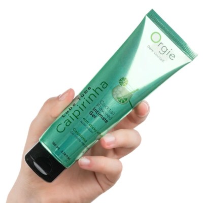 ORGIE - LUBRIFICANTE EM TUBO COQUETEL CAIPIRINHA GEL ÍNTIMO À BASE DE ÁGUA BEIJÁVEL 100 ML - D-246818 - Dona Pimenta