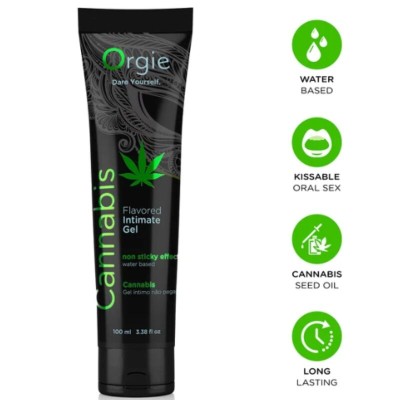 ORGIE - LUBRIFICANTE EM TUBO CANNABIS BEIJÁVEL GEL ÍNTIMO À BASE DE ÁGUA 100 ML - D-246829 - Dona Pimenta