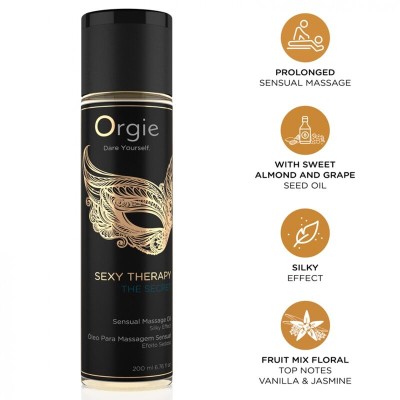 ORGIE - TERAPIA SEXUAL O ÓLEO DE MASSAGEM SENSUAL SECRETO 200 ML - D-246782 - Dona Pimenta