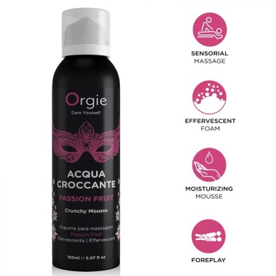 ORGIE - ACQUA CROCCANTE MOUSSE DE MASSAGEM CROCANTE DE MARACUJÁ 150 ML - D-246790 - Dona Pimenta