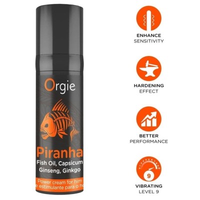 ORGIE - CREME DE PODER PIRANHA PARA ELE 15 ML - D-246760 - Dona Pimenta