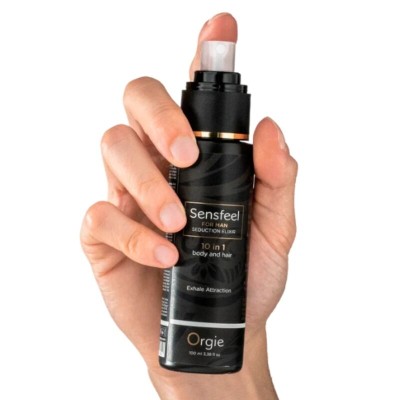 ORGIE - SENSFEEL PARA HOMENS ELIXIR DE SEDUÇÃO 10 EM 1 PARA CORPO E CABELO 100 ML - D-246801 - Dona Pimenta