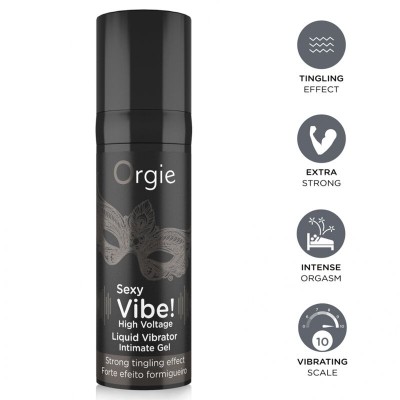 ORGIE - VIBRAÇÃO SEXY! VIBRADOR LÍQUIDO EXTRA FORTE DE ALTA VOLTAGEM 15 ML - D-246747 - Dona Pimenta
