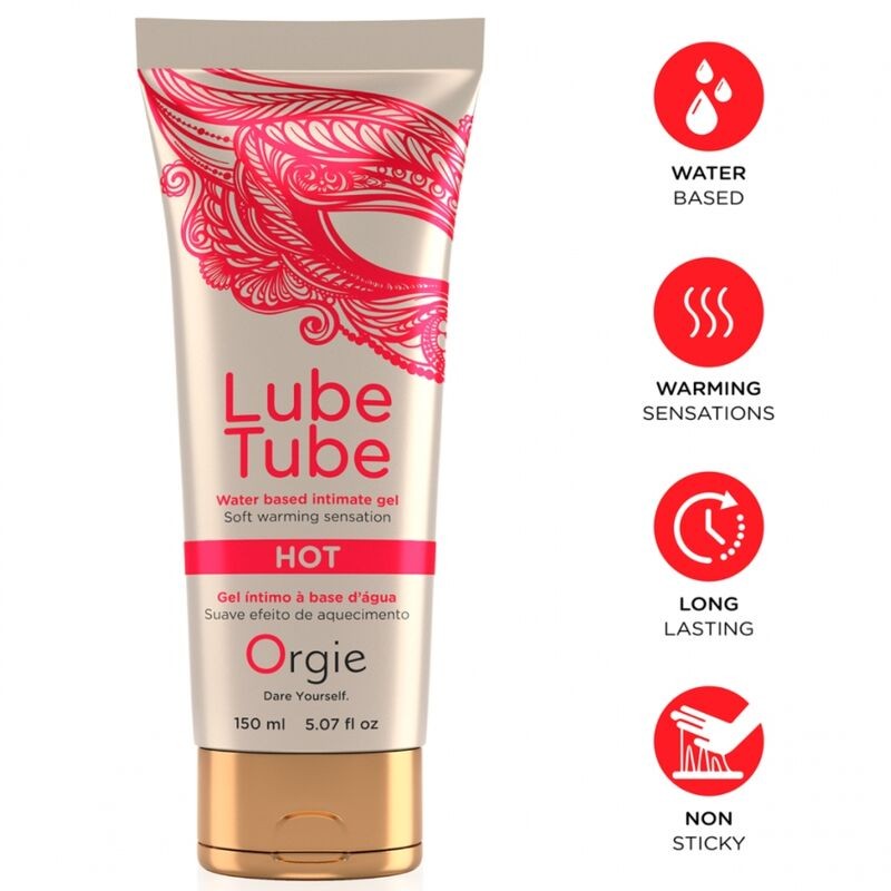 ORGIE - LUBRIFICANTE EM TUBO GEL ÍNTIMO À BASE DE ÁGUA COM AQUECIMENTO 150 ML - D-246812 - Dona Pimenta