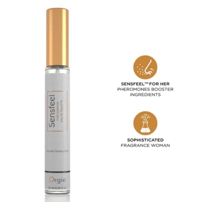 ORGIE - SENSFEEL PARA MULHERES, BOOSTER DE FEROMÔNIOS, EAU DE TOILETTE, TAMANHO VIAGEM 10 ML - D-246796 - Dona Pimenta
