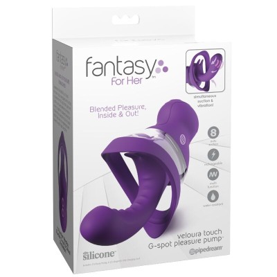 FANTASY FOR HER - BOMBA DE PRAZER DO PONTO G VELOURA TOUCH - BOMBA ÍNTIMA ROXA PARA O PONTO G - D-246882 - Dona Pimenta