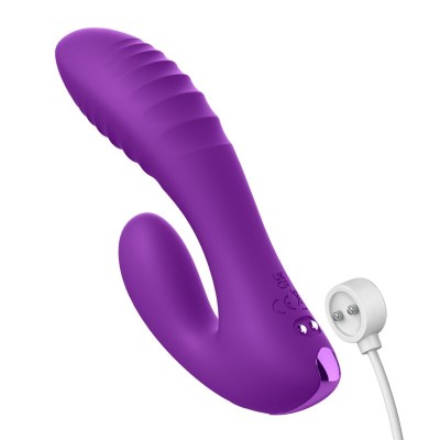FANTASY FOR HER - VIBRADOR SECRET LOVER DE PONTOS DUPLOS PARA CLITÓRIS, RECARREGÁVEL, ROXO - D-246883 - Dona Pimenta