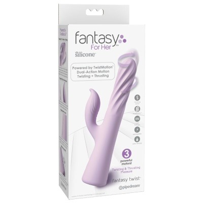 FANTASY FOR HER - VIBRADOR FANTASY TWIST TWISTMOTION COM ROTAÇÃO E EMPURRAÇÃO ROXO - D-246884 - Dona Pimenta