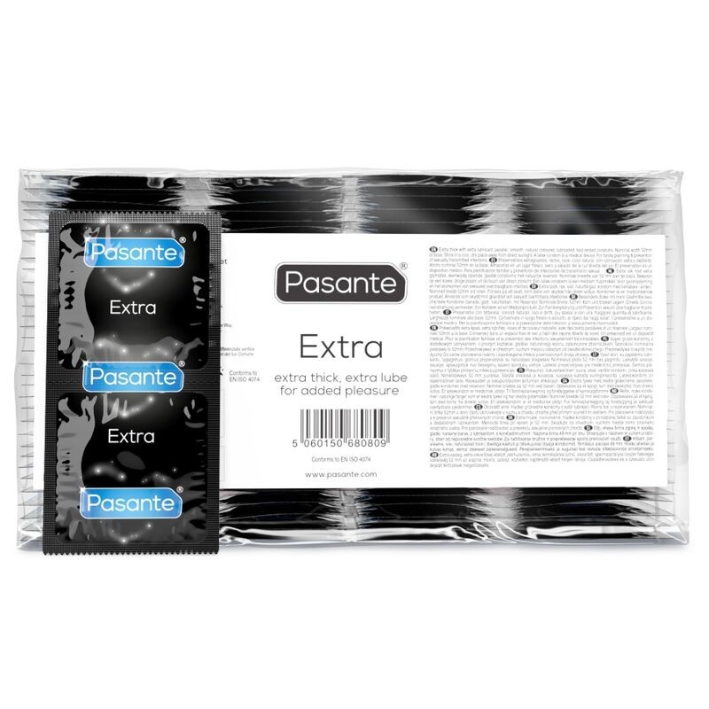 PASANTE CONDOMS EXTRA 144 UNIDADES - D-226611 - Dona Pimenta