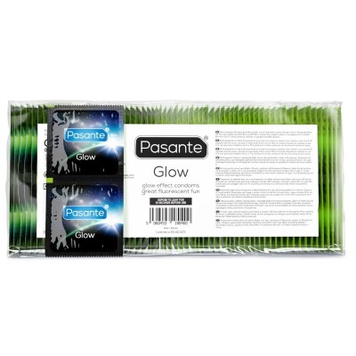 PASANTE - SACO DE PRESERVATIVOS GLOW 144 UNIDADES - D-244558 - Dona Pimenta