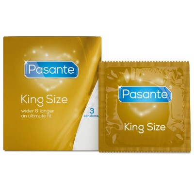 Preservativos PASANTE TAMANHO KING 3 UNIDADES - D-225492 - Dona Pimenta