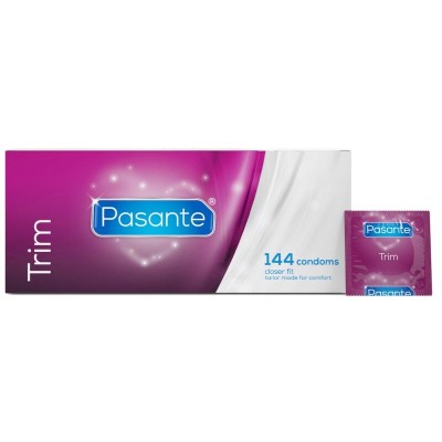 PASANTE - PRESERVATIVOS TRIM CLOSER FIT CAJA 144 UNIDADES - D-236447 - Dona Pimenta