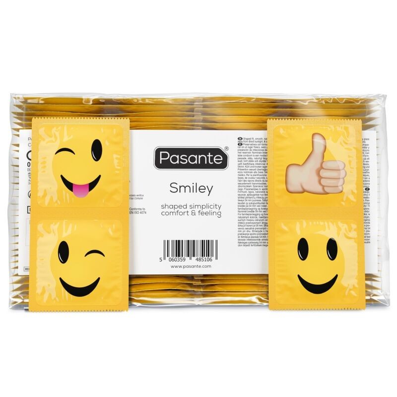 PASANTE - SACO DE PRESERVATIVOS SMILEY 144 UNIDADES - D-236438 - Dona Pimenta