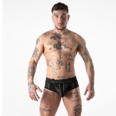 LOCKER GEAR - CUECA JOCK STOCK COM ACESSO MILITAR COMPLETO VERMELHA S - D-246654 - Dona Pimenta