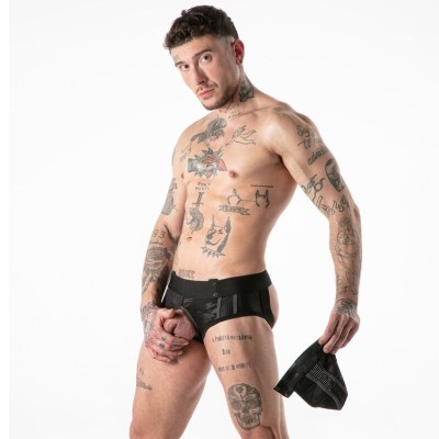 LOCKER GEAR - CUECA JOCK STOCK COM ACESSO MILITAR COMPLETO VERMELHA S - D-246654 - Dona Pimenta