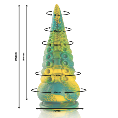 EPIC - DILDO COM TENTÁCULOS VERDES DE CETUS - TAMANHO GRANDE - D-246888 - Dona Pimenta