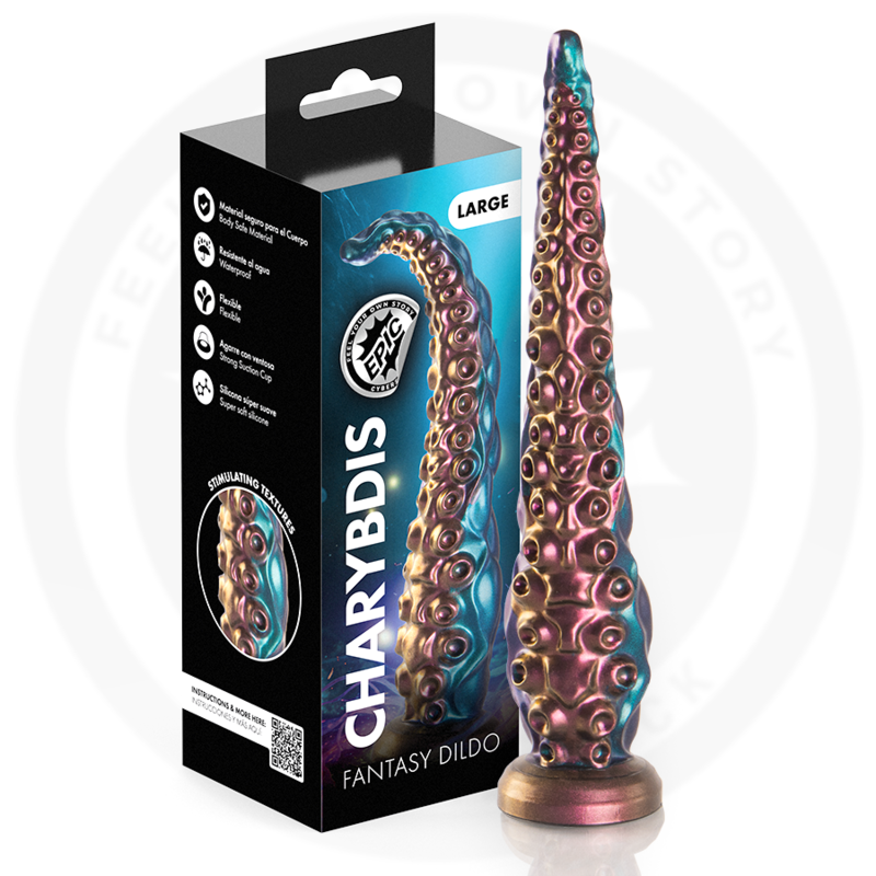 EPIC - DILDO DE TENTÁCULOS DE CARÍBIS TAMANHO GRANDE - D-246890 - Dona Pimenta