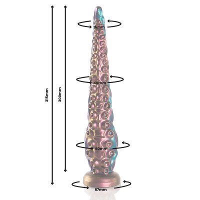 EPIC - DILDO DE TENTÁCULOS DE CARÍBIS TAMANHO GRANDE - D-246890 - Dona Pimenta