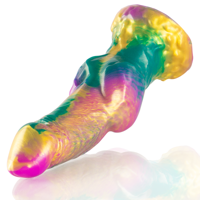 EPIC - DILDO IRIS COM TESTÍCULOS DE PRAZER ARCO-ÍRIS - D-246894 - Dona Pimenta