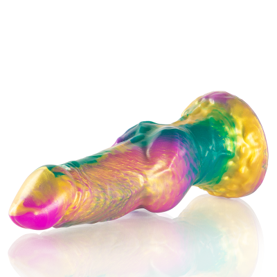 EPIC - DILDO IRIS COM TESTÍCULOS DE PRAZER ARCO-ÍRIS - D-246894 - Dona Pimenta