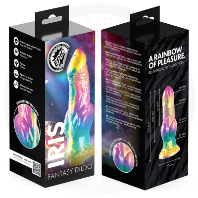 EPIC - DILDO IRIS COM TESTÍCULOS DE PRAZER ARCO-ÍRIS - D-246894 - Dona Pimenta