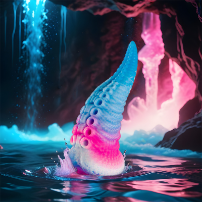 EPIC - PHORCYS DILDO COM TENTÁCULOS AZUIS TAMANHO PEQUENO - D-246896 - Dona Pimenta