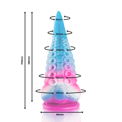 EPIC - PHORCYS DILDO COM TENTÁCULOS AZUIS TAMANHO PEQUENO - D-246896 - Dona Pimenta