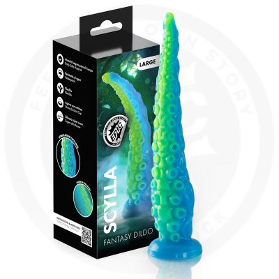 EPIC - SCYLLA DILDO FLUORESCENTE COM TENTÁCULOS FINOS TAMANHO GRANDE - D-246898 - Dona Pimenta