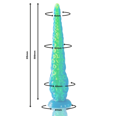 EPIC - SCYLLA DILDO FLUORESCENTE COM TENTÁCULOS FINOS TAMANHO GRANDE - D-246898 - Dona Pimenta