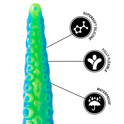 EPIC - SCYLLA DILDO FLUORESCENTE COM TENTÁCULOS FINOS TAMANHO GRANDE - D-246898 - Dona Pimenta