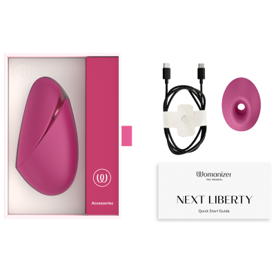 WOMANIZER - NEXT LIBERTY 3D ESTIMULADOR CLITORIAL INTENSE PINK AIR OF PLEASURE - D-246838 - Dona Pimenta