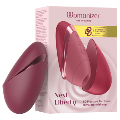 WOMANIZER - NEXT LIBERTY 3D PLEASURE AIR CLITORAL STIMULATOR BORDEAUX - D-246839 - Dona Pimenta