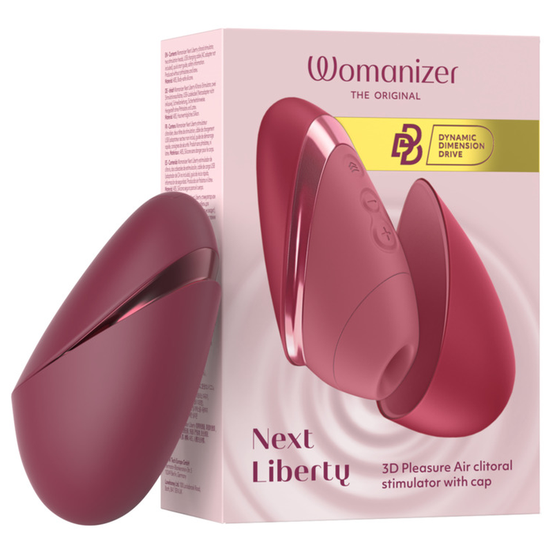 WOMANIZER - NEXT LIBERTY 3D PLEASURE AIR CLITORAL STIMULATOR BORDEAUX - D-246839 - Dona Pimenta