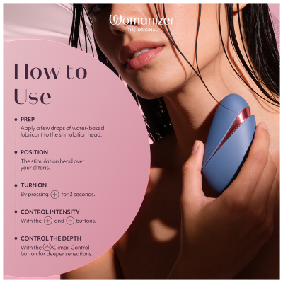WOMANIZER - NEXT LIBERTY 3D PLEASURE AIR CLITORIAL STIMULATOR BLUE/RED - D-246840 - Dona Pimenta