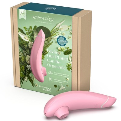 WOMANIZER - ESTIMULADOR CLITORIANO PREMIUM ECO DE SUCÇÃO COM 12 NÍVEIS DE INTENSIDADE ROSA - D-246951 - Dona Pimenta