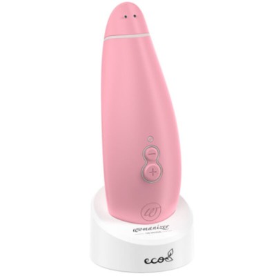 WOMANIZER - ESTIMULADOR CLITORIANO PREMIUM ECO DE SUCÇÃO COM 12 NÍVEIS DE INTENSIDADE ROSA - D-246951 - Dona Pimenta