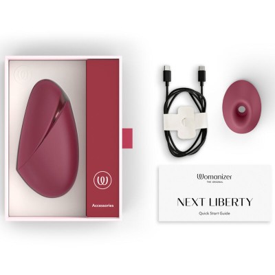 WOMANIZER - NEXT SUCTION CLITORIAL STIMULATOR 14 NÍVEIS DE INTENSIDADE BORDEAUX - D-246954 - Dona Pimenta