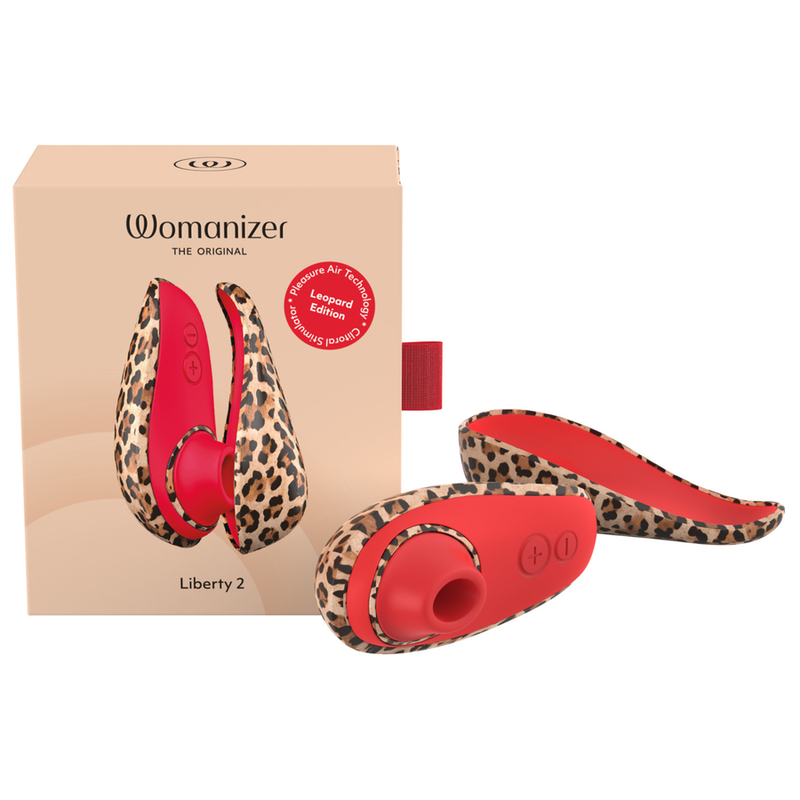 WOMANIZER - LIBERTY 2 - ESTIMULADOR CLITORIANO POR SUCÇÃO, 8 NÍVEIS DE INTENSIDADE, ESTAMPA DE LEOPARDO - D-246957 - Dona Piment